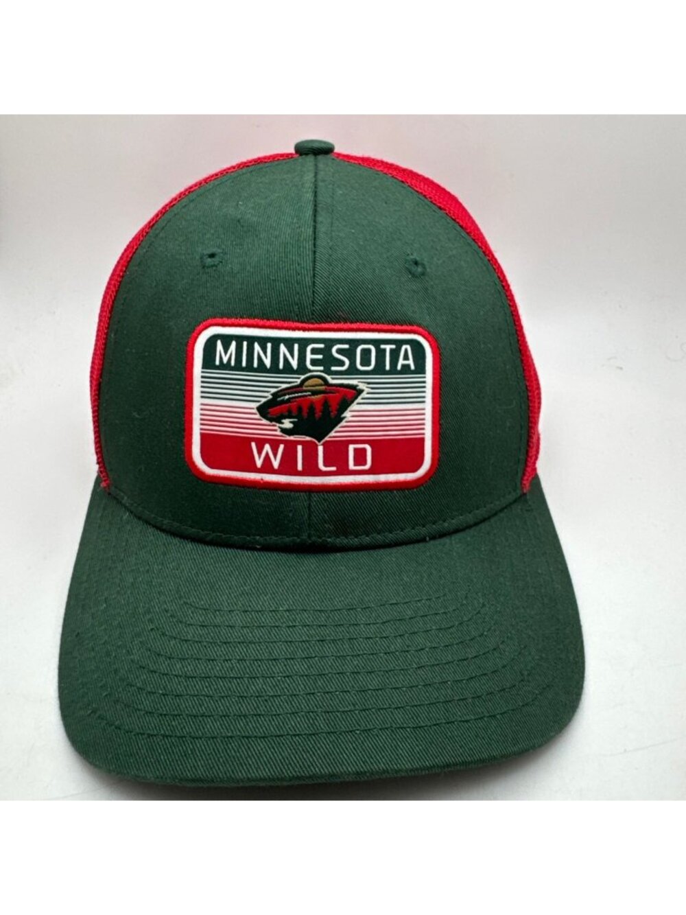 Minnesota Wild Trucker Hat NHL Fan Favorite Green Red Adjustable Snapback Cap